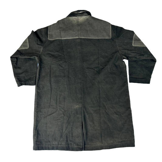 Zara Colour Block Washed Coat - Green