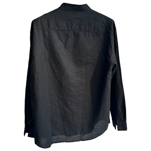 Zara Cotton Linen Shirt Black