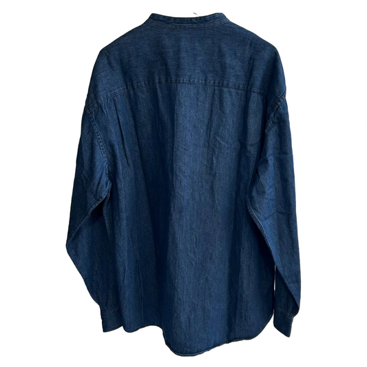 Uniqlo Denim Oversized Stand Collar Shirt