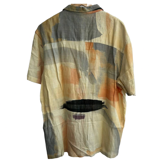 Zara abstract print short sleeved shirt