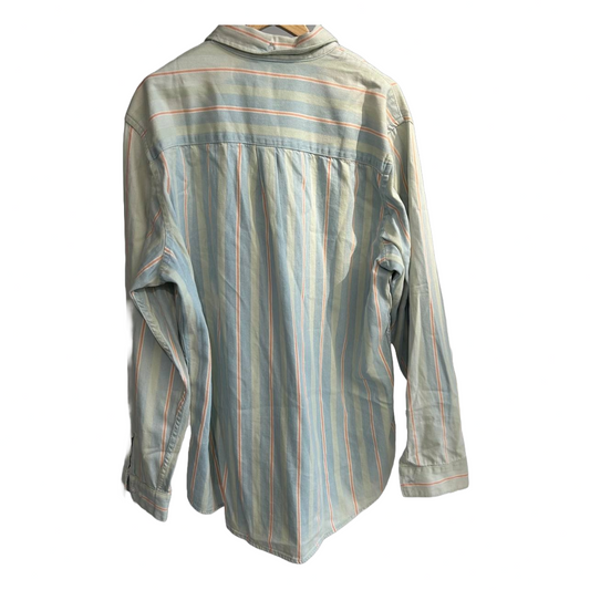 Zara Man Shirt Striped Size XL Long Sleeve Cotton