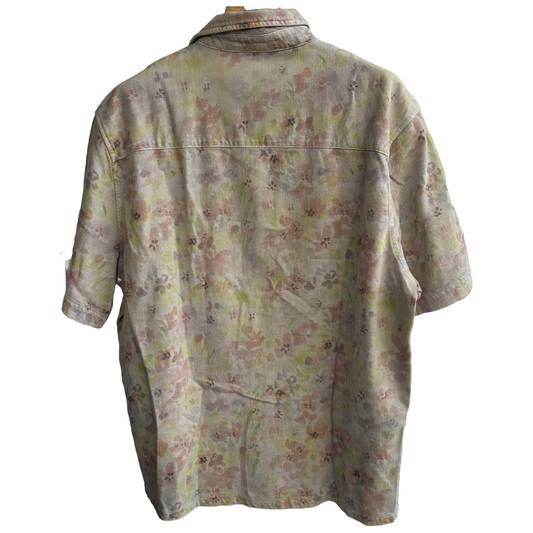 Zara Relaxed fit faded-effect collared shirt