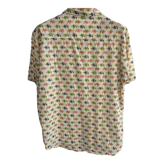 Tistabene Men White Comfort Printed Casual Shirt