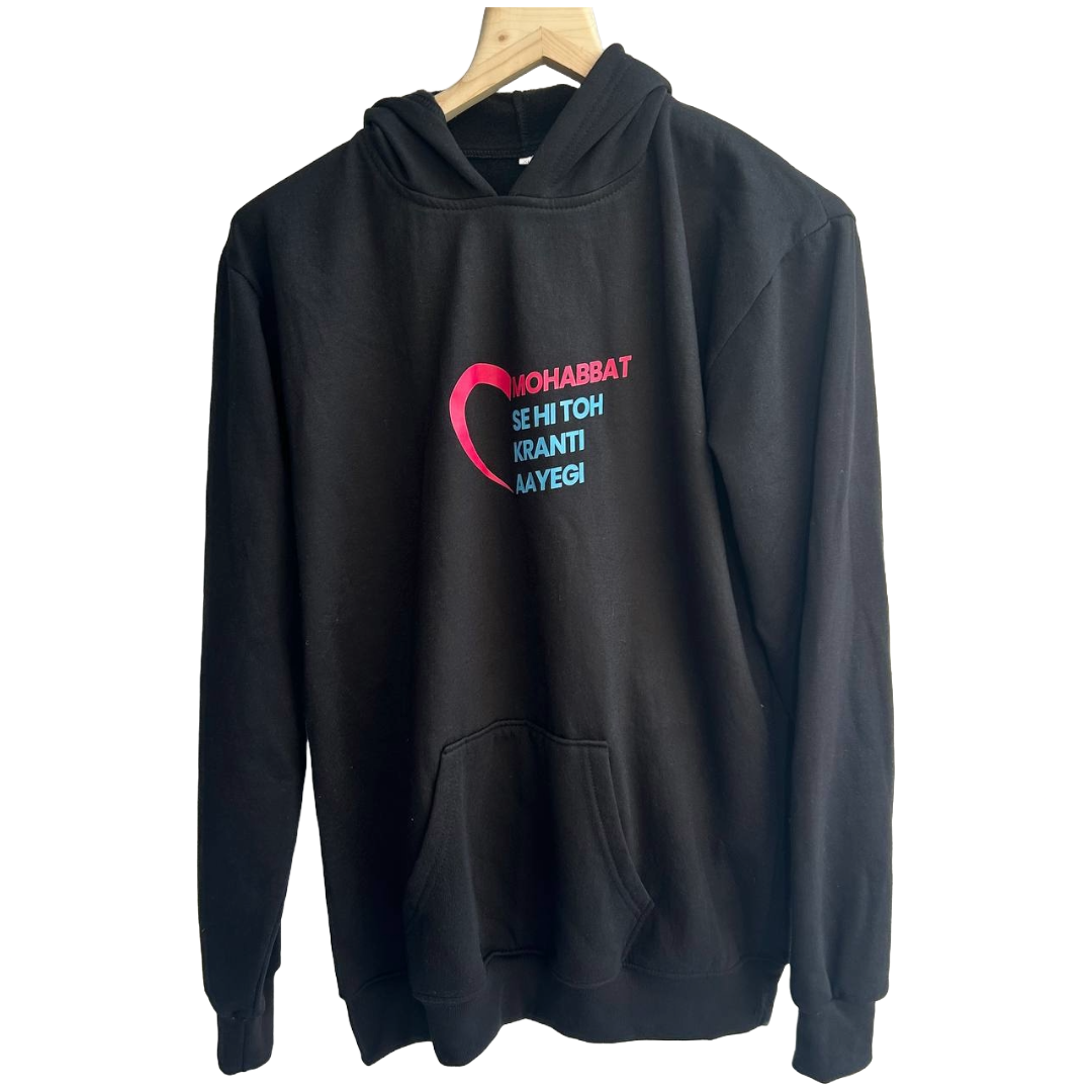 The Mohbbat Hoodie Black