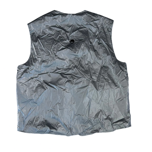 Zara Metallic Silver Utility Vest