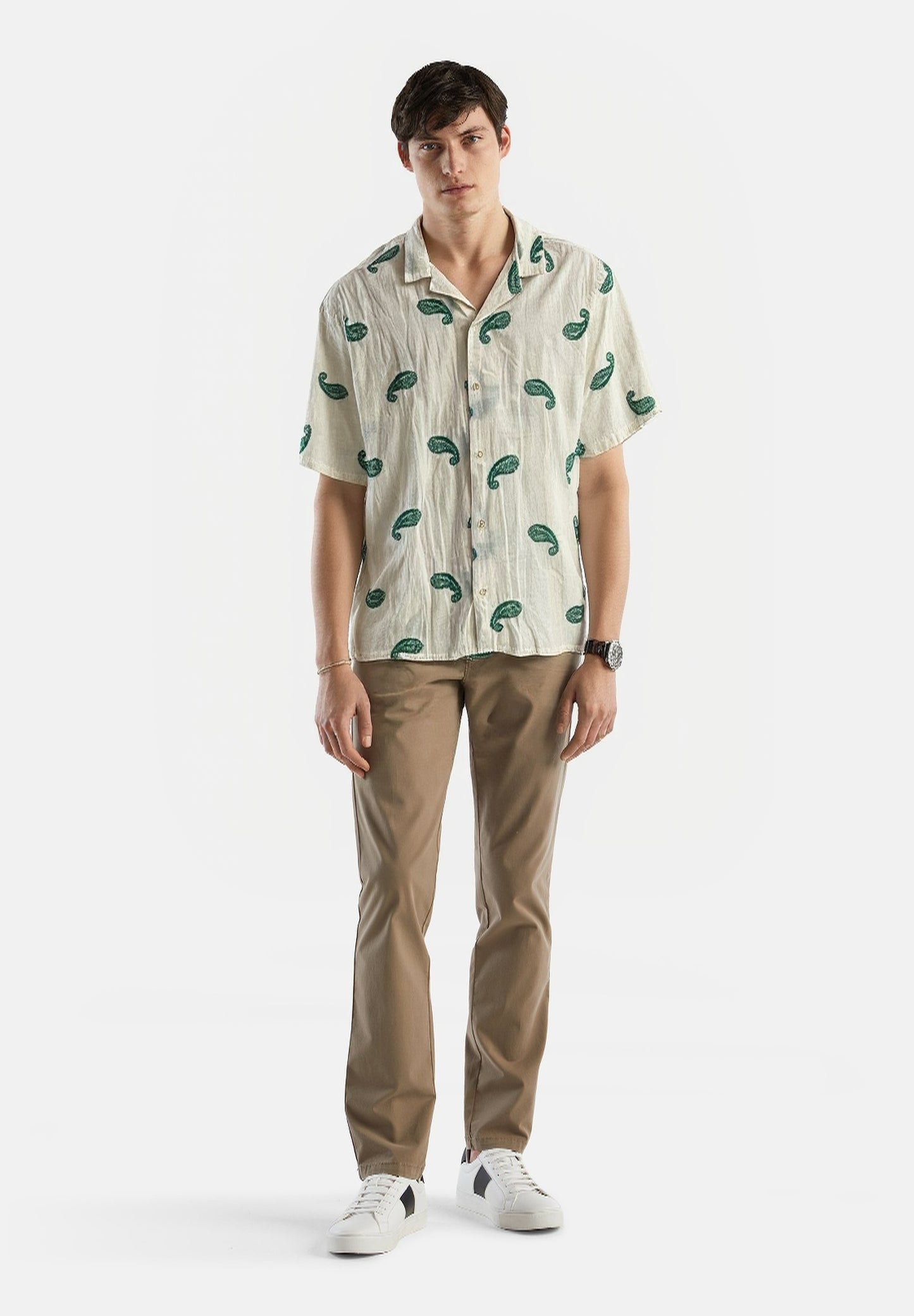 Zara Embroided Cuban Shirt