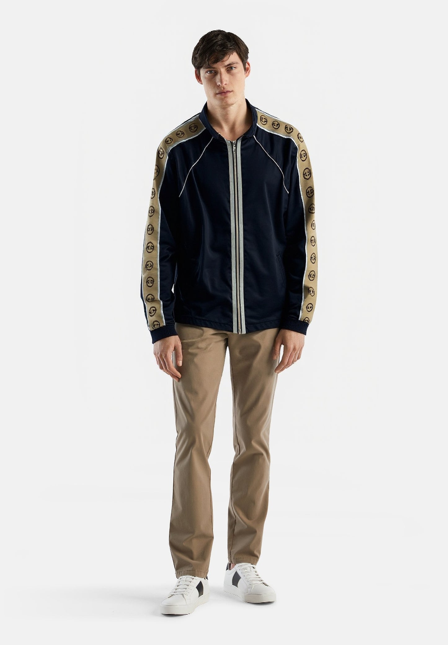 Gucci Interlocking GG-stripe Zipped Jacket | Black