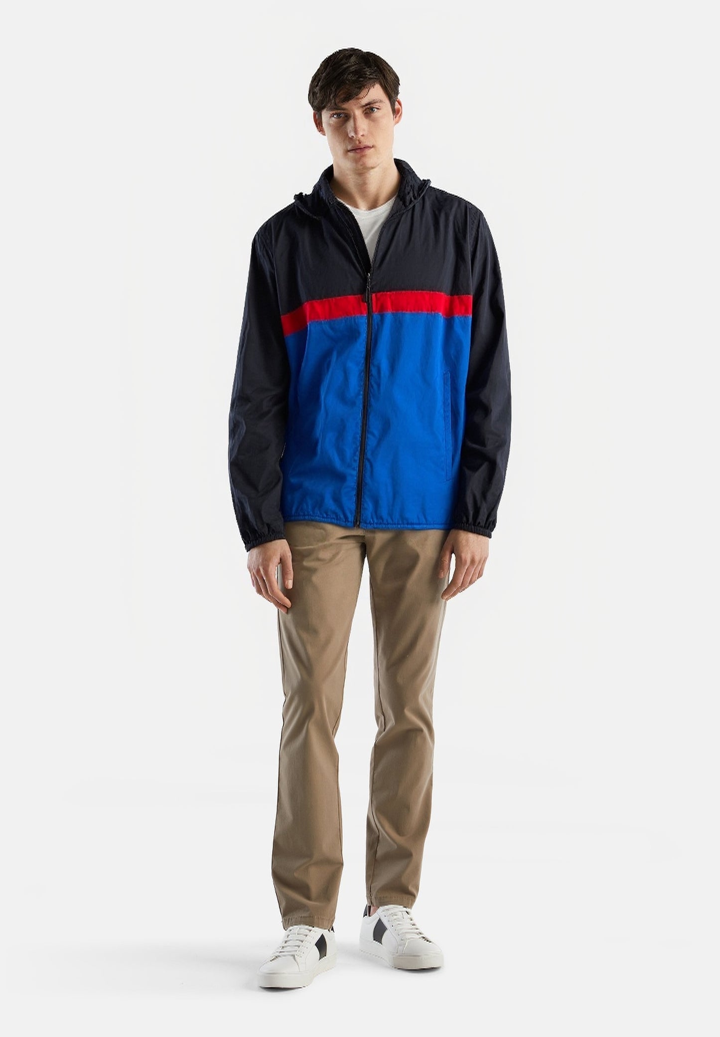 Uniqlo JW Anderson Navy Blue Red Very Light Soft Compact Tracksuit Jacket