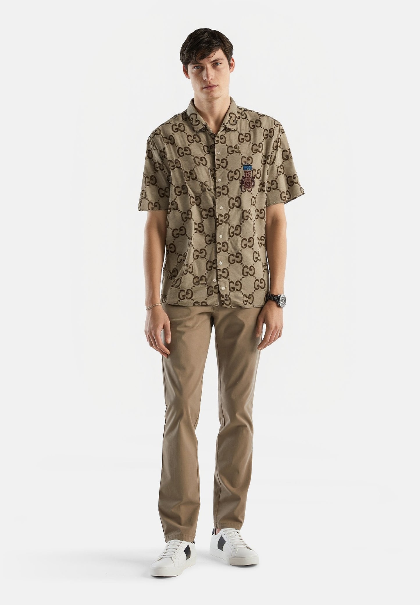 Gucci Drop Shoulder Cuban Collar Shirt