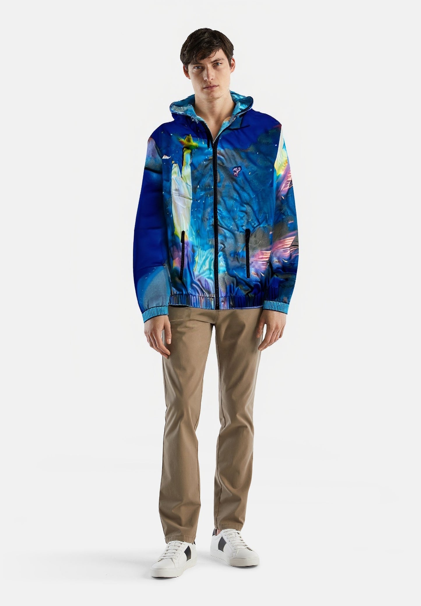 Zara Space Print Windbreaker Jacket