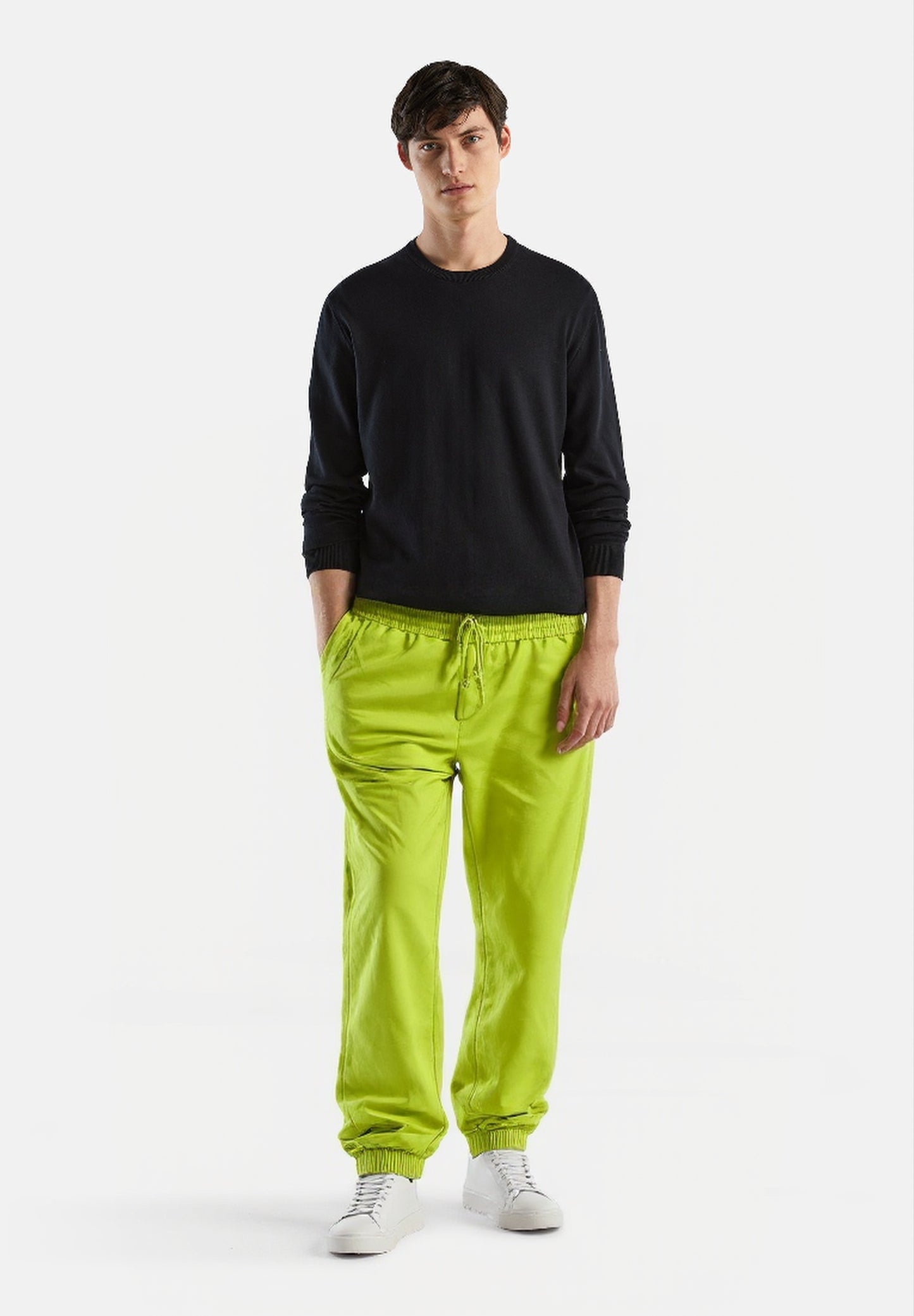 Men Light Green Trackpants