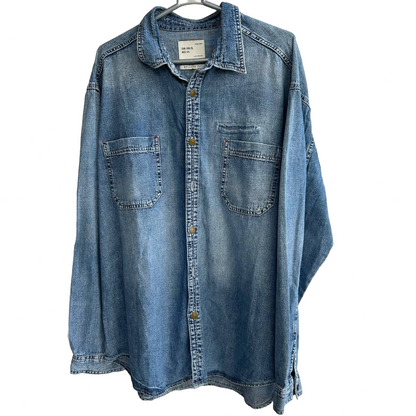 Zara Men Denim Shirt Full Sleeves Light Blue