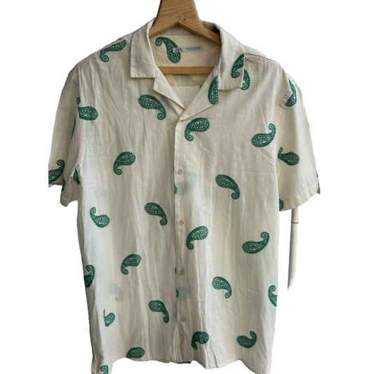 Zara Embroided Cuban Shirt