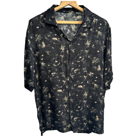 Zara viscose floral print shirt