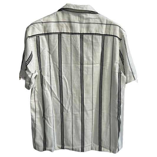 Zara Stripped Textured Shirt White