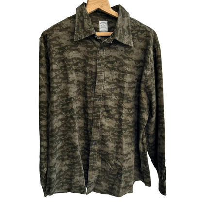 Brooks Brothers Horse total pattern Camofra corduroy shirt