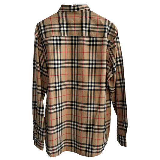 Burberry Regular Fit Check Cotton Shirt  Archive beige