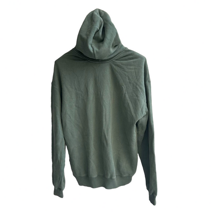 Balenciaga Blue Logo Print Cotton Knit Hoodie