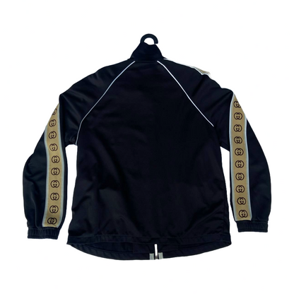Gucci Interlocking GG-stripe Zipped Jacket | Black