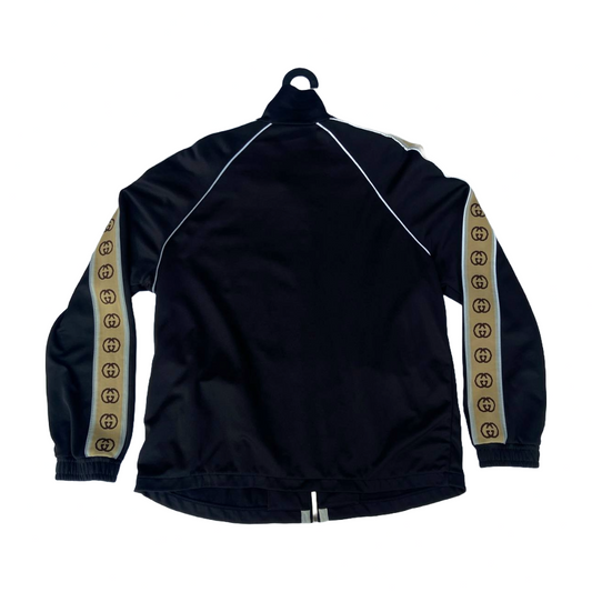 Gucci Interlocking GG-stripe Zipped Jacket | Black