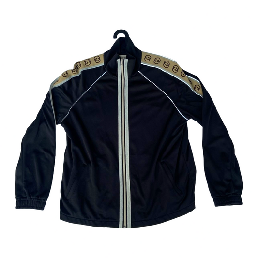 Gucci Interlocking GG-stripe Zipped Jacket | Black