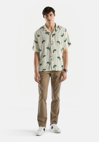 Zara Embroided Cuban Shirt