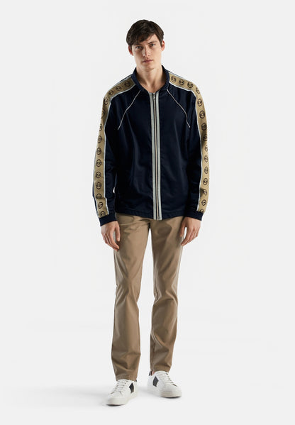 Gucci Interlocking GG-stripe Zipped Jacket | Black