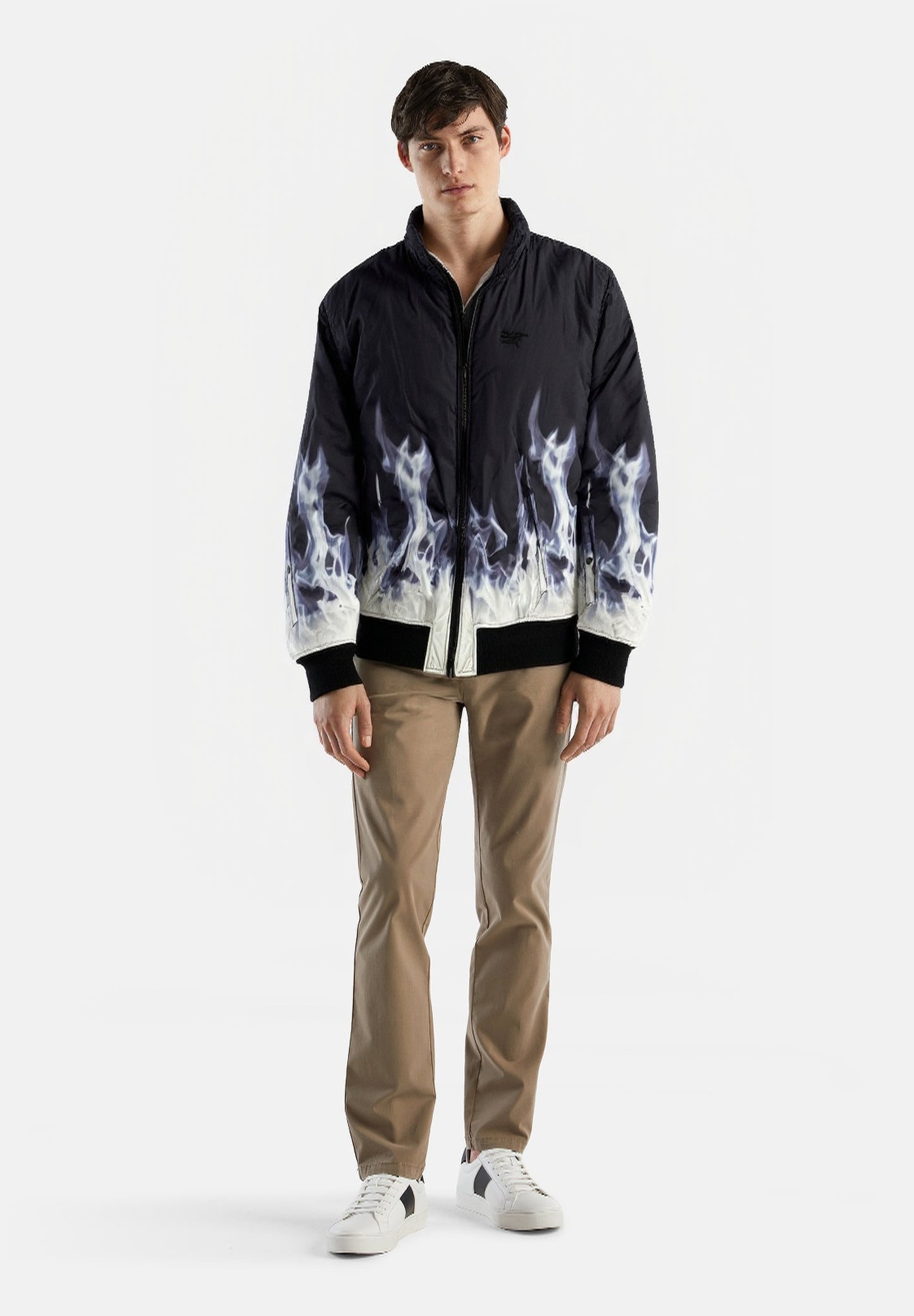 Onitsuka Tiger White Flame Puffer Jacket