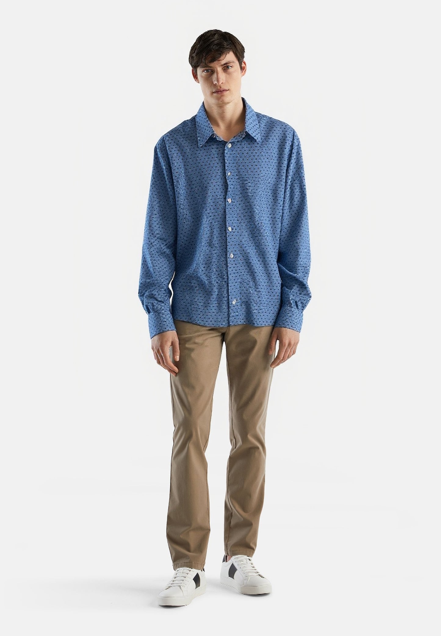 Brooks Brothers Floral Pattern Cotton  Shirt
